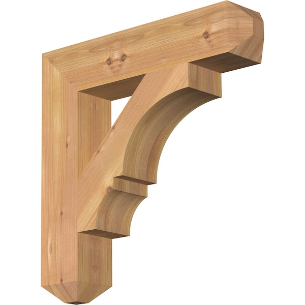 Ekena Millwork Balboa Craftsman Smooth Bracket, Western Red Cedar, 3 1/2"W x 18"D x 18"H BKT04X18X18BOA04SWR - main